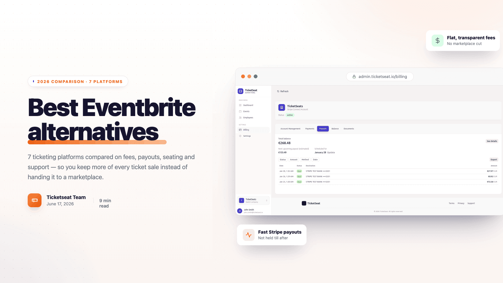 7 Best Eventbrite Alternatives in 2026 (Lower Fees, Reserved Seating)