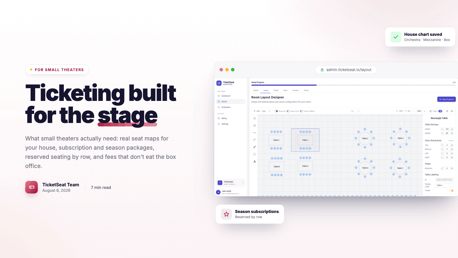 Theater Ticketing Software: What Small Theaters Actually Need