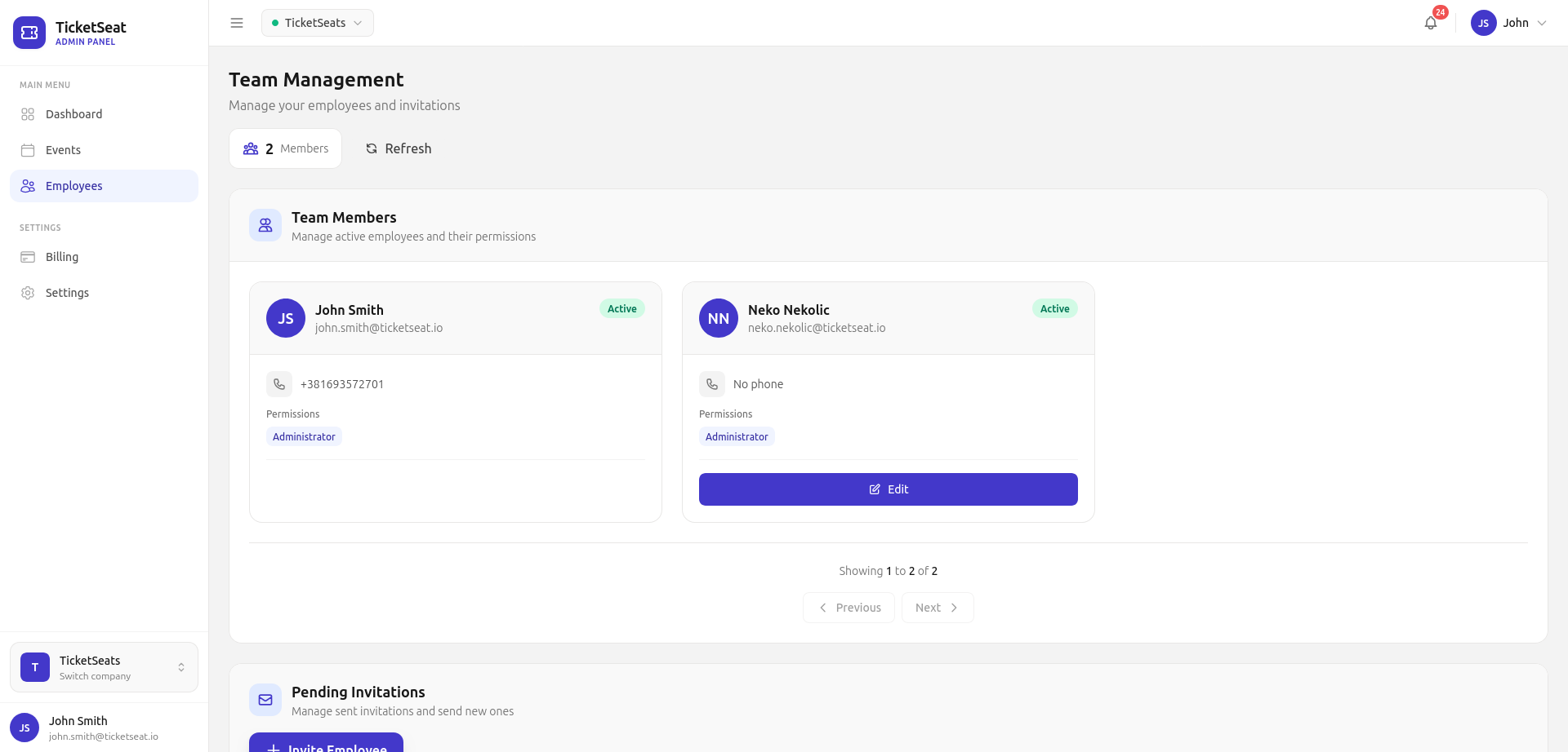 Configuring comprehensive team roles